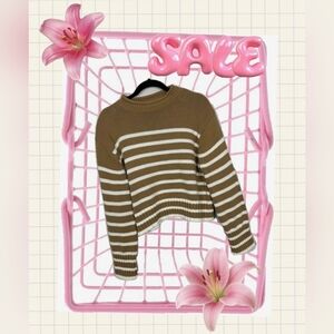 J Crew Roll Neck Striped Sweater